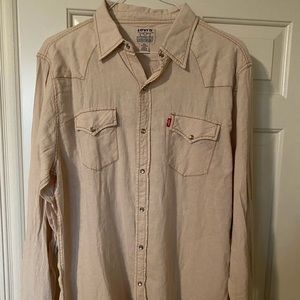 Western-style Levi’s Tan Long-sleeve Shirt size XL